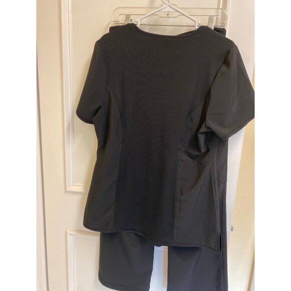 Cherokee Infinity Black Scrub Uniform Set Size Large & Medium Petite - Picture 11 of 12